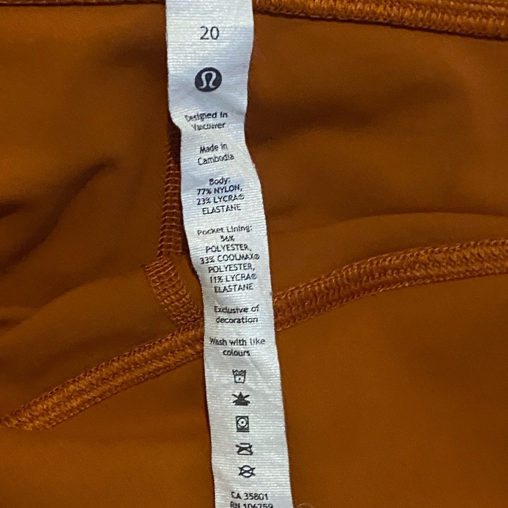 Lululemon Women's Activewear Bottoms in Deep Orange